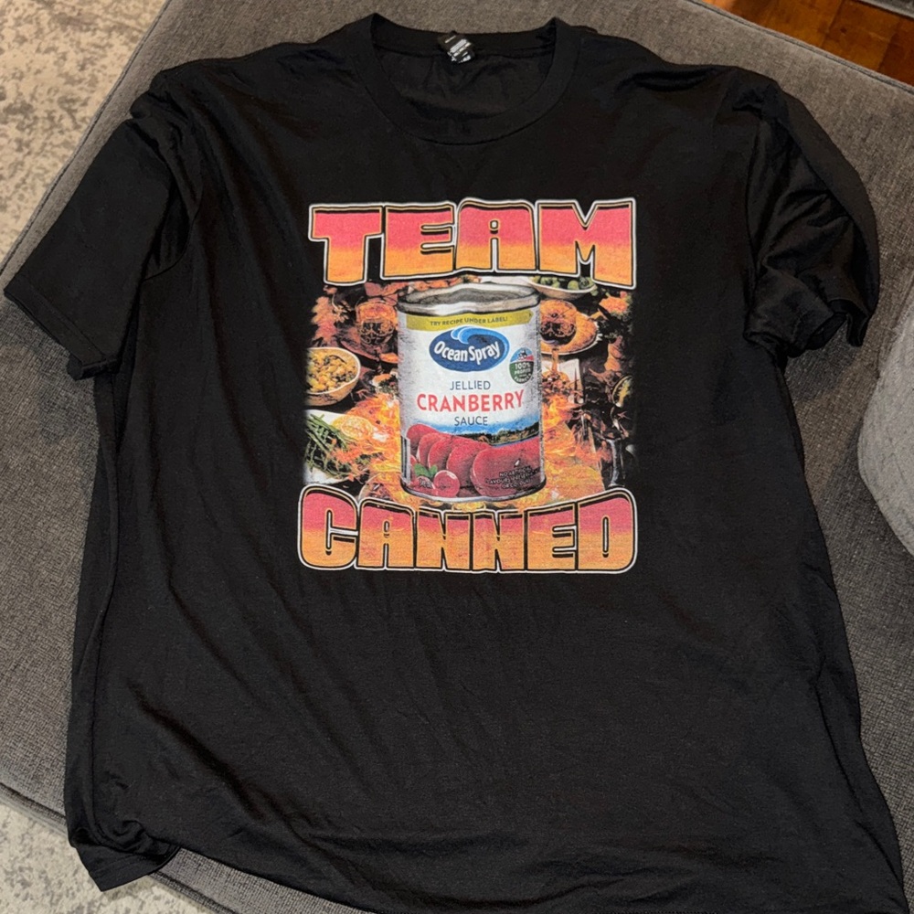 Ocean-spray “Team Canned” canned cranberry sauce t-shirt, size 3X Graphic Tee